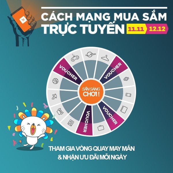 Tham gia vòng quay may mắn và nhận ưu đãi mỗi ngày.
