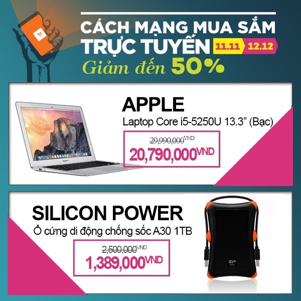 Cơ hội sở hữu nhiều mặt hàng với giá cực sốc.