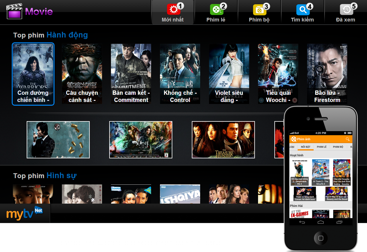 My Tv đã hợp tác với Galaxy để cập nhật thêm nhiều phim mới