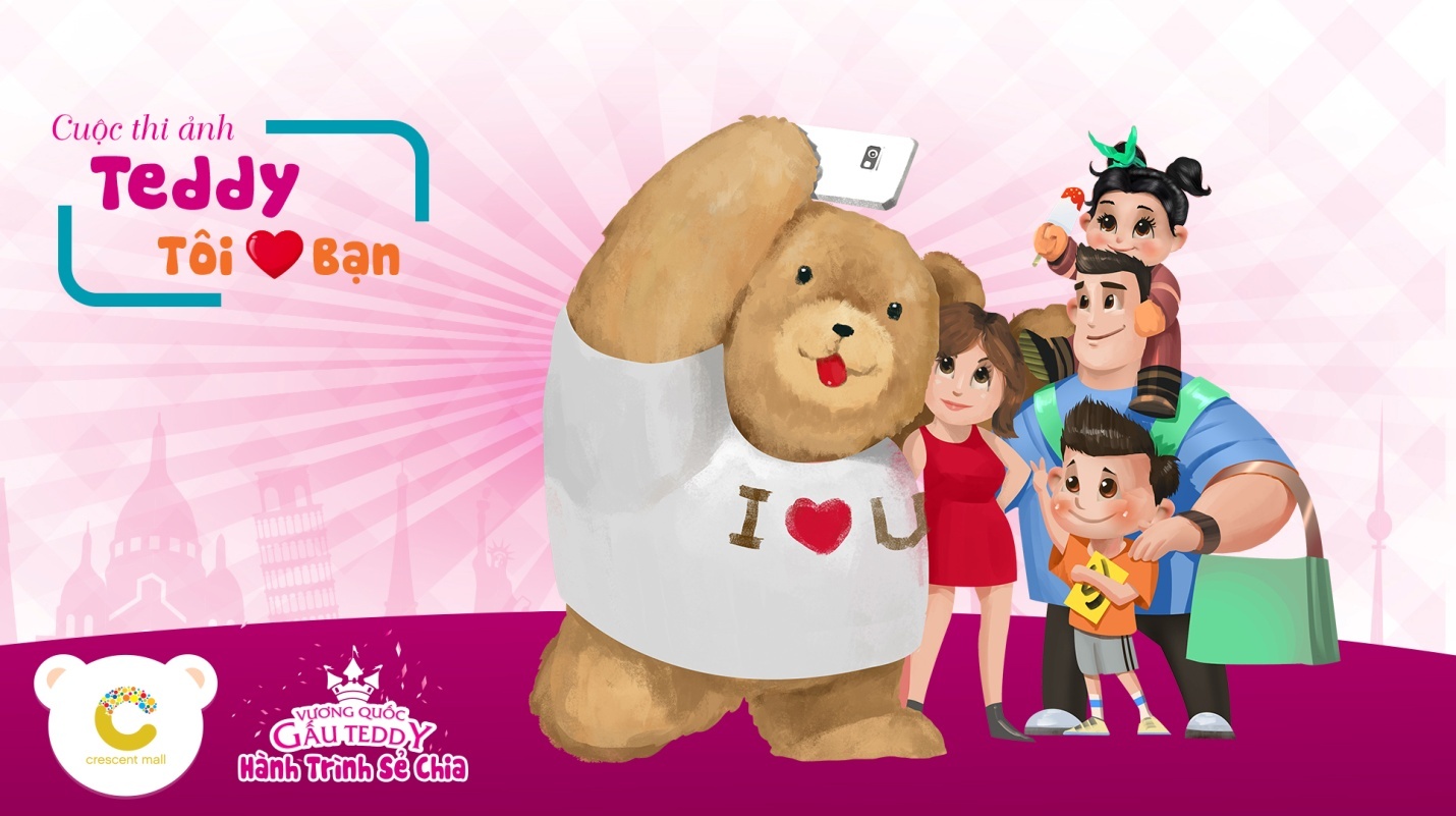 Cung gau Teddy mung sinh nhat 4 tuoi cua Crescent Mall hinh anh