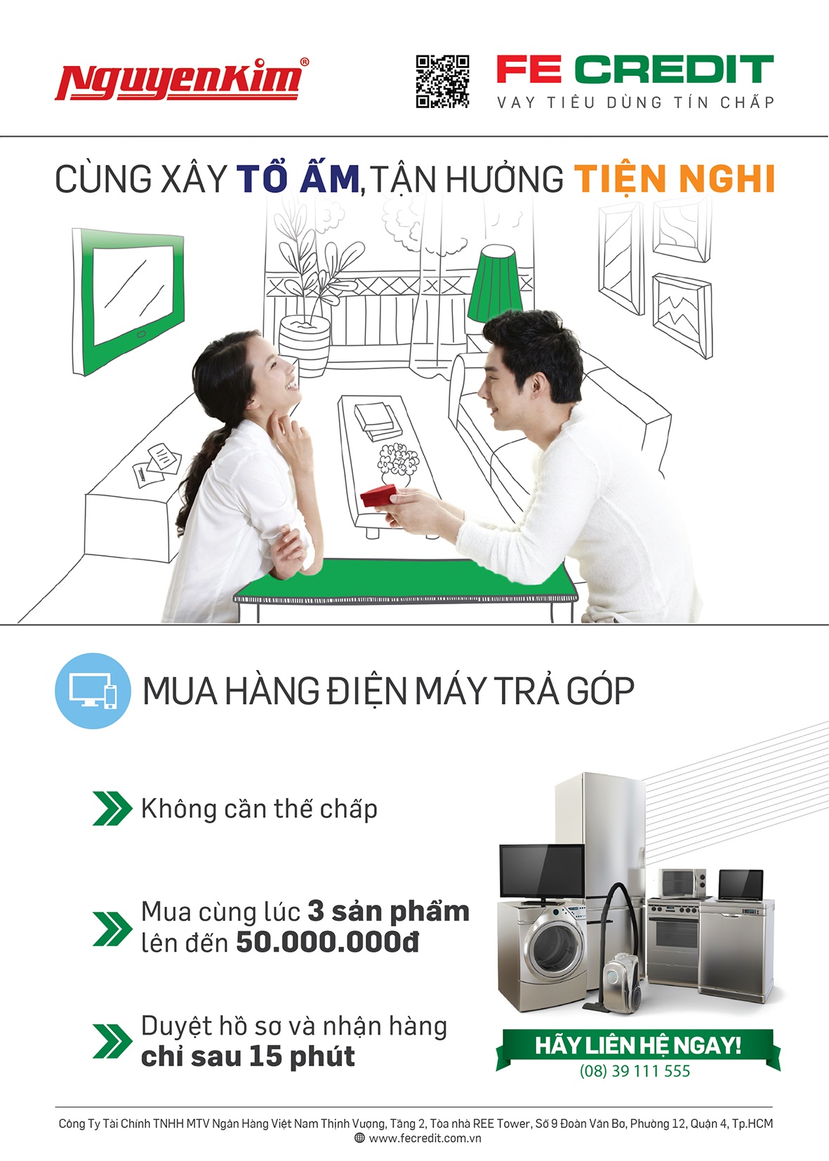 Gói sản phẩm Cùng xây tổ ấm, tận hưởng tiện nghi của FE Credit