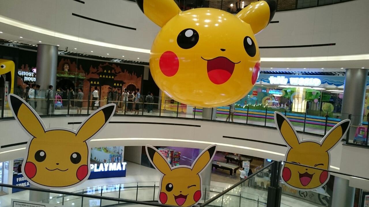Hình ảnh những chú Pikachu đáng yêu đã xuất hiện tại AEON MALL Long Biên.