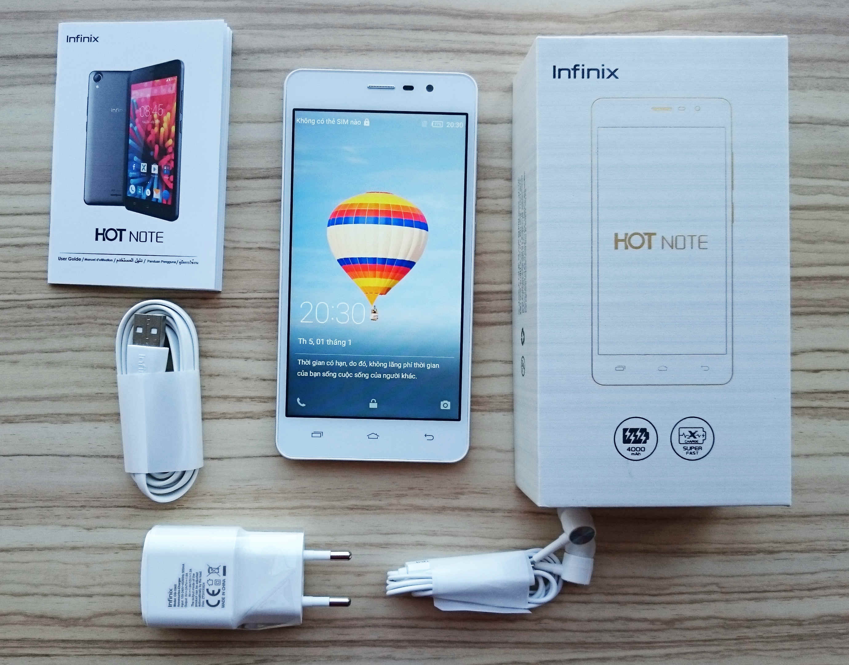 Bộ sản phẩm Infinix HotNote tại Việt Nam