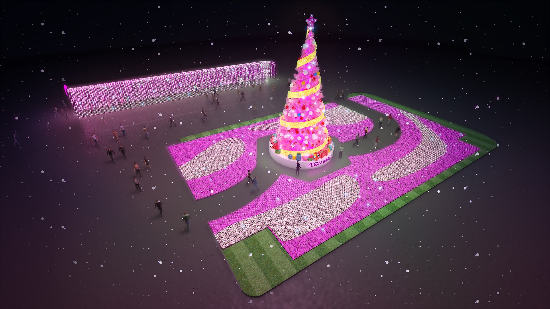 Phối cảnh đại tiệc lung linh tại AEON MALL Bình Dương Canary.
