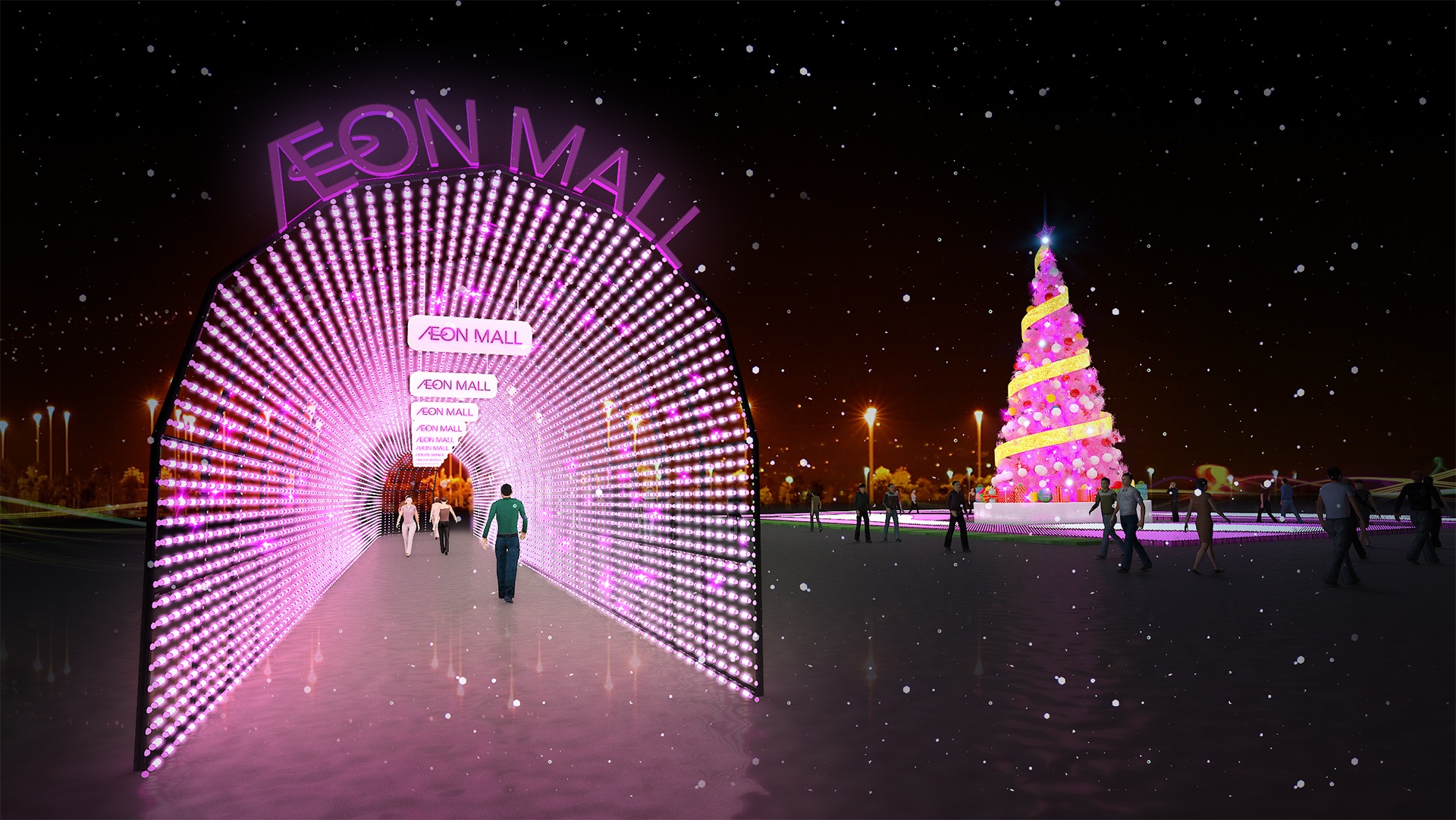 Cổng vòm với hàng nghìn chiếc đèn led đầy ấn tượng, hứa hẹn trải nghiệm lãng mạn khó quên cho du khách khi có dịp đi dưới đường hầm này.