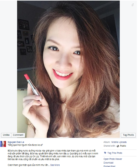 Đan Lê hào hứng chia sẻ thỏi son lì Silky Matte yêu thích. 