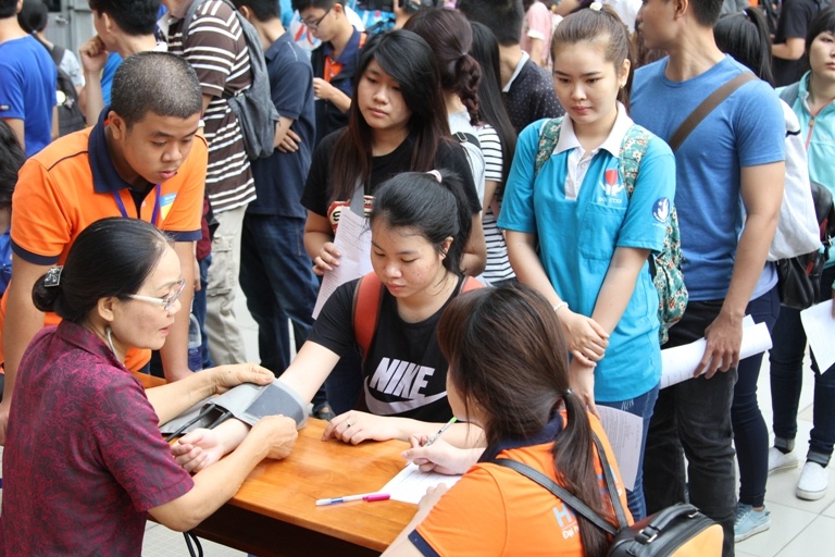 2.000 sinh vien HUTECH tham gia hien mau tinh nguyen hinh anh