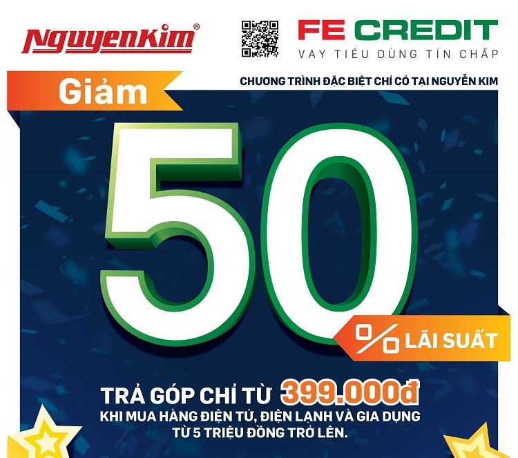 Mua sam tra gop voi lai suat uu dai tai Nguyen Kim hinh anh