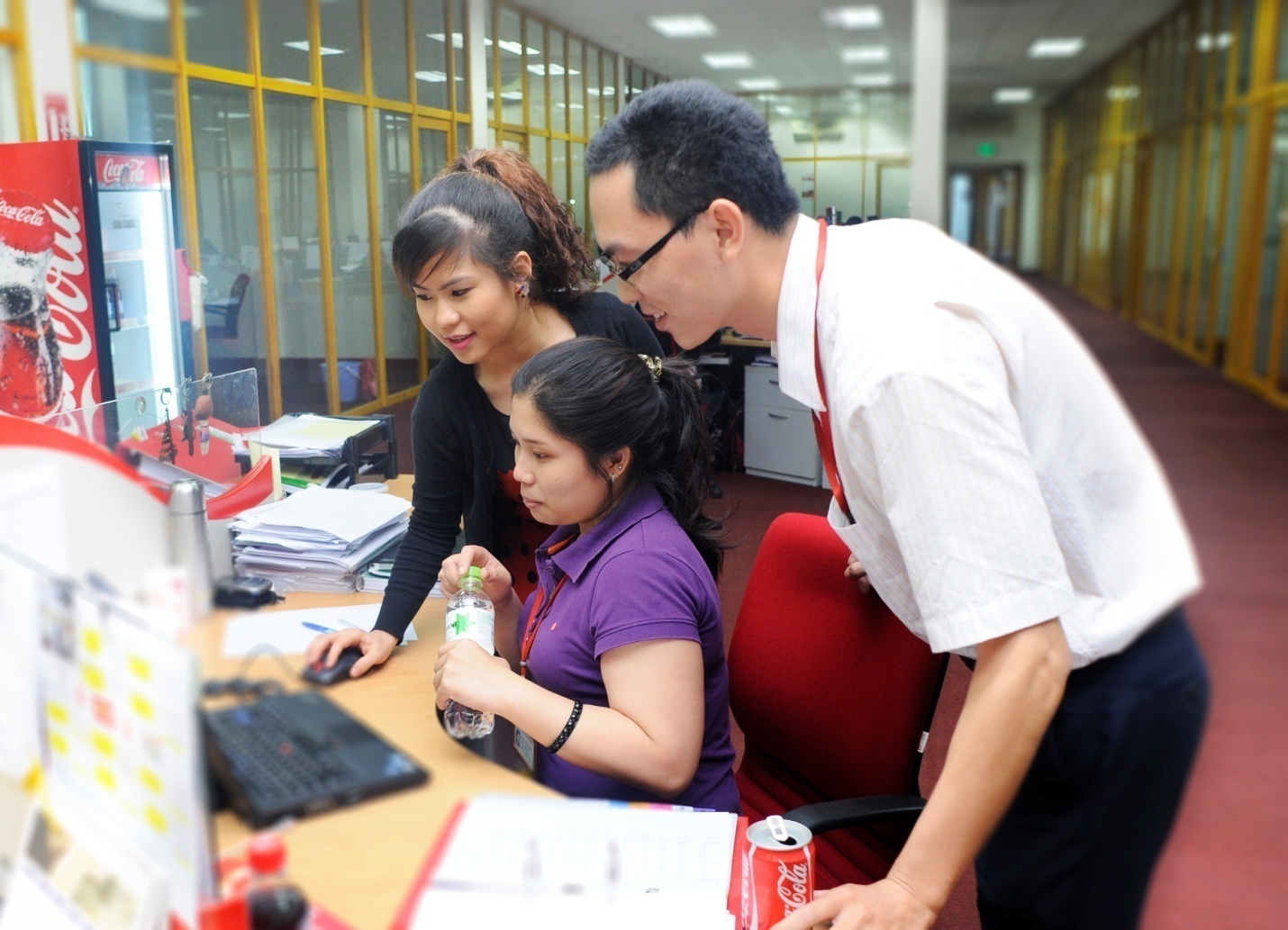 Nhân viên Coca-Cola được tạo điều kiện làm việc tốt với nhiều cơ hội để thể hiện bản thân.   