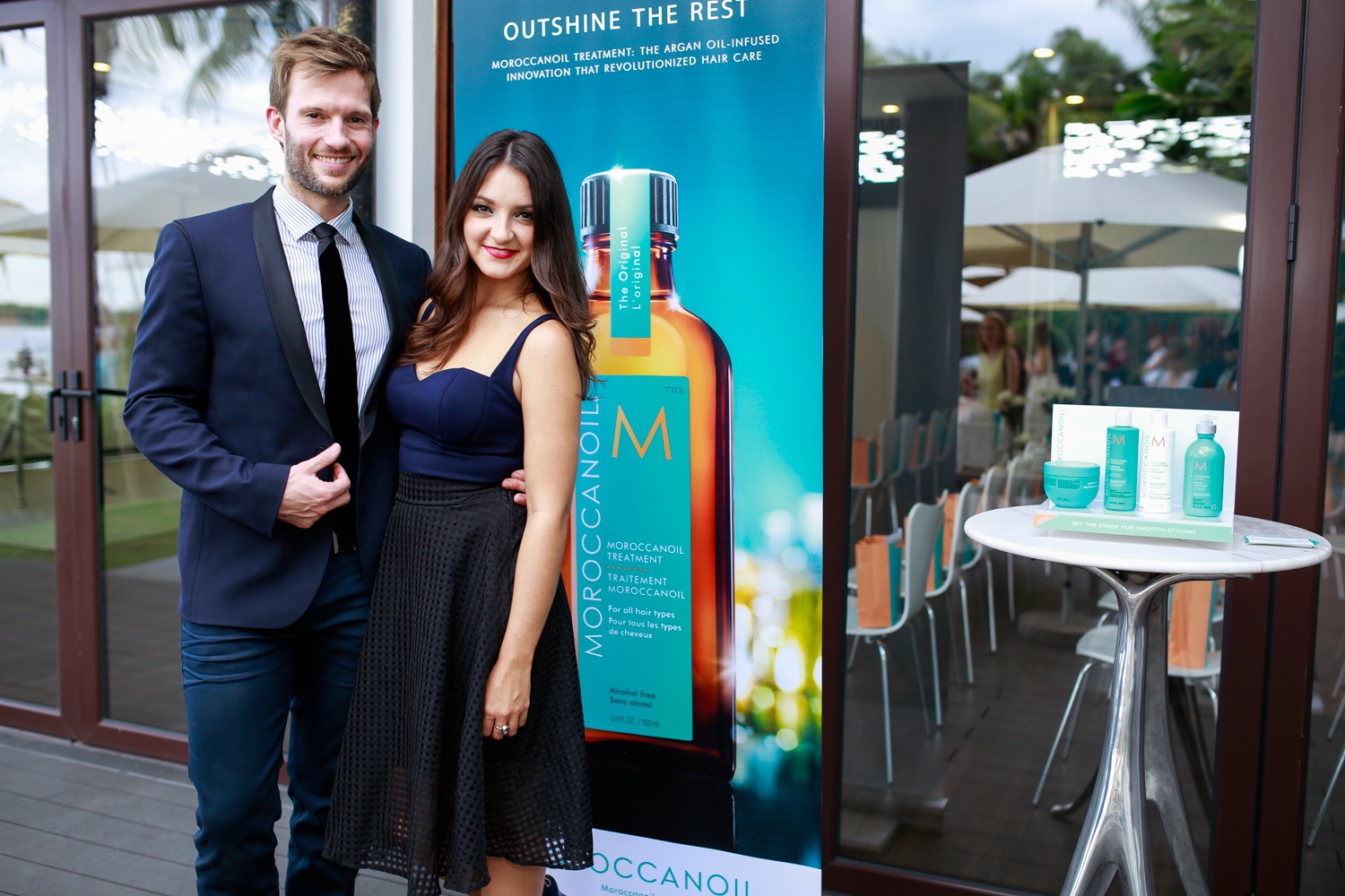 Đại sứ Toàn cầu của Moroccanoil Steven Turpin và đồng nghiệp Emmanuelle Campolieti.