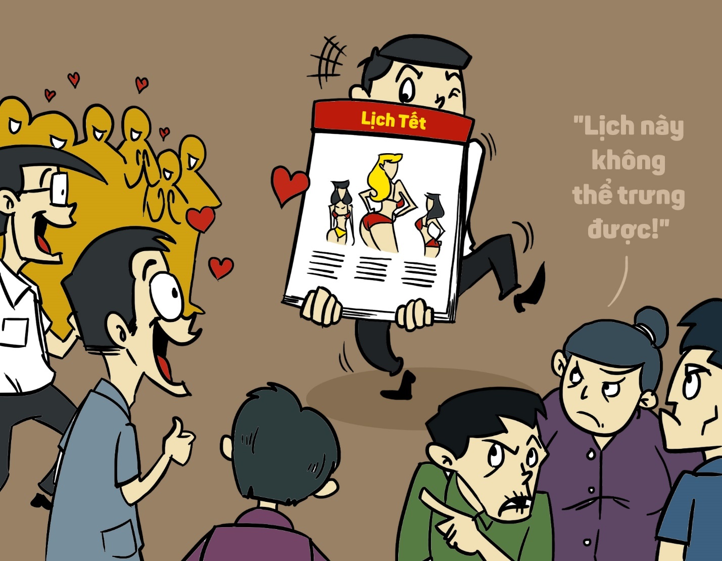 Năm ngoái, một hãng hàng không bị xếp hạng top đầu“thảm hoạ ngành hàng không thế giới” khi rò rỉ ảnh “hậu trường” người mẫu chụp ảnh trên tàu bay. Năm nay, những cuốn lịch tết để bàn in hình người mẫu bikini tiếp tục khiến cả người xem lẫn dư luận “phát sốt”.