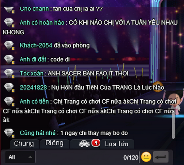 DJ Trang Moon nhận được hàng nghìn câu hỏi tại khung chat màn hình IdolTV.vn.