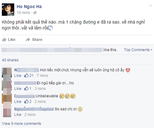 Hồ Ngọc Hà động viên Phạm Hương sau khi cuộc thi kết thúc.