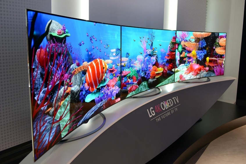 Một mẫu TV màn hình cong thuộc dòng OLED 4K của LG.