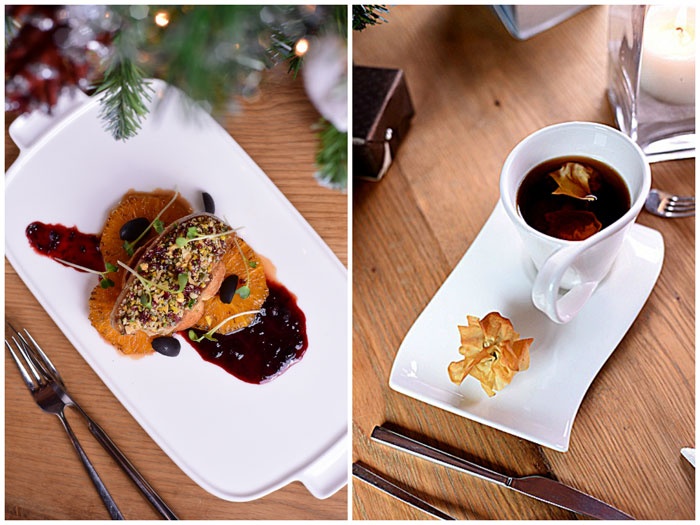 Một sự lựa chọn thú vị khác bạn có thể tham khảo là gan ngỗng áp chảo sốt cherry với cam caramel. Món súp consomme bò cũng được nhiều thực khách yêu thích và cân nhắc cho phần khai vị đầu tiệc này.