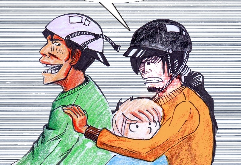 Hi hoa: Co con, dung don chan ga hinh anh