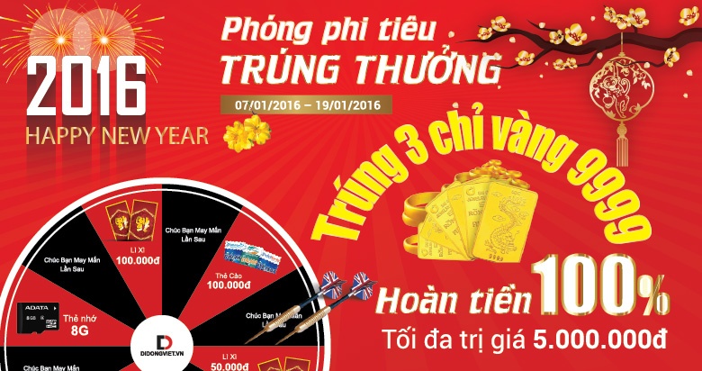 Co hoi trung vang 9999 tai Di Dong Viet hinh anh