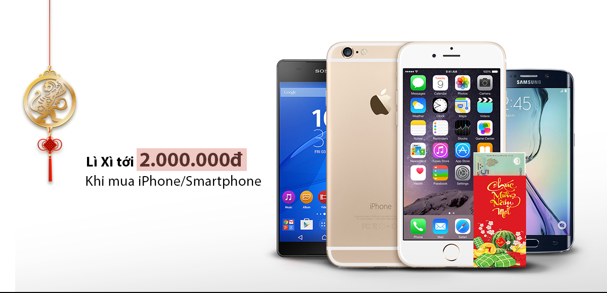 Li xi den 2 trieu dong khi mua iPhone va smartphone dau xuan hinh anh