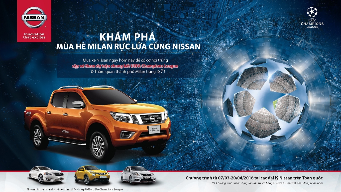 Mua xe Nissan - trung ve xem chung ket UEFA Champions League hinh anh