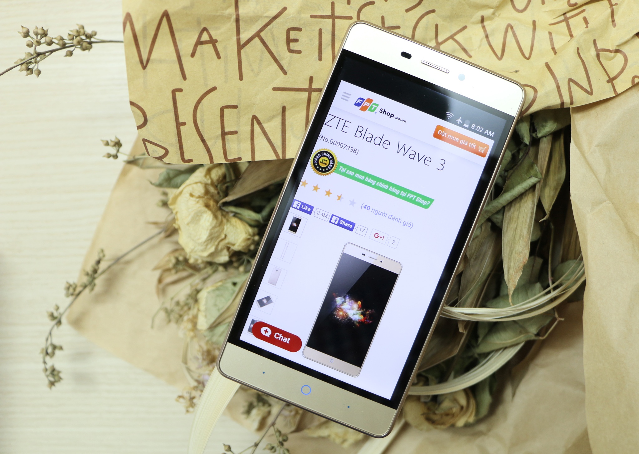 FPT Shop giảm 600.000 đồng khi mua ZTE Blade Wave3 ảnh 2 FPT Shop giam 600.000 dong khi mua ZTE Blade Wave3 anh 2