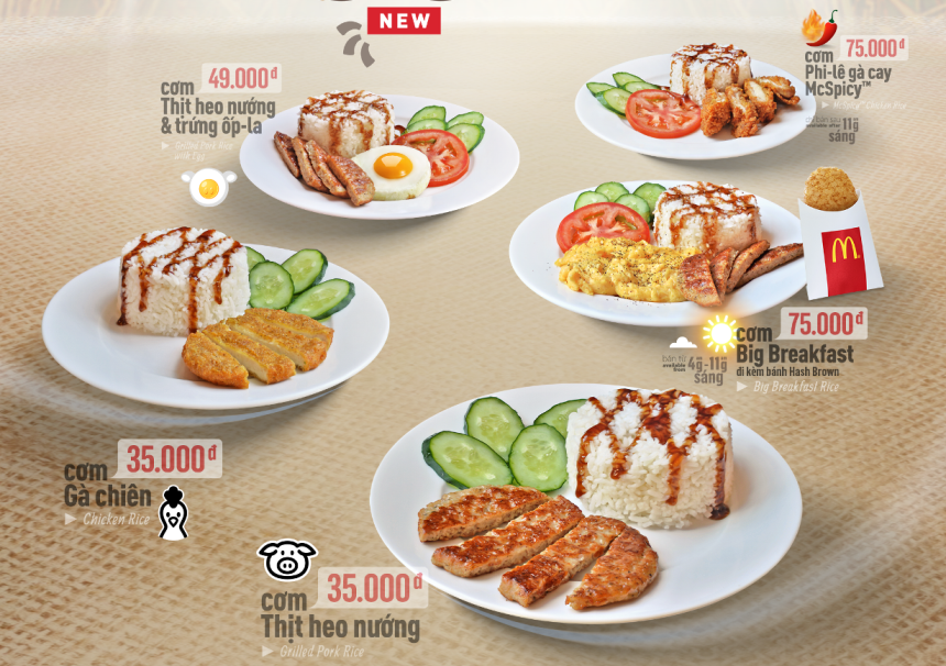 McDonald’s Viet Nam lan dau ra mat thuc don com hinh anh