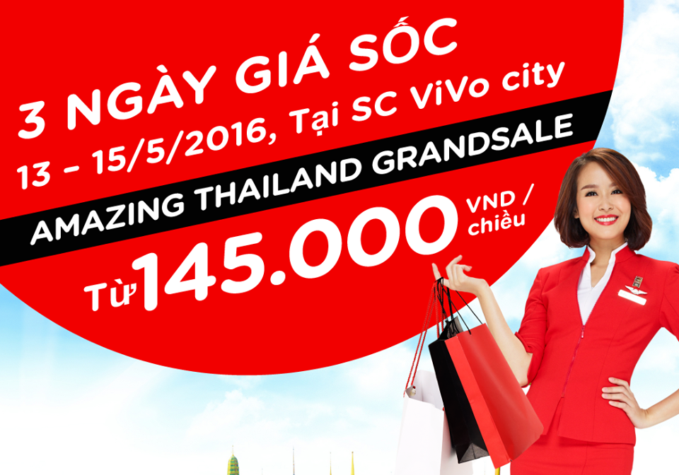 AirAsia tung ve khuyen mai 7 USD tuyen TP HCM - Bangkok hinh anh