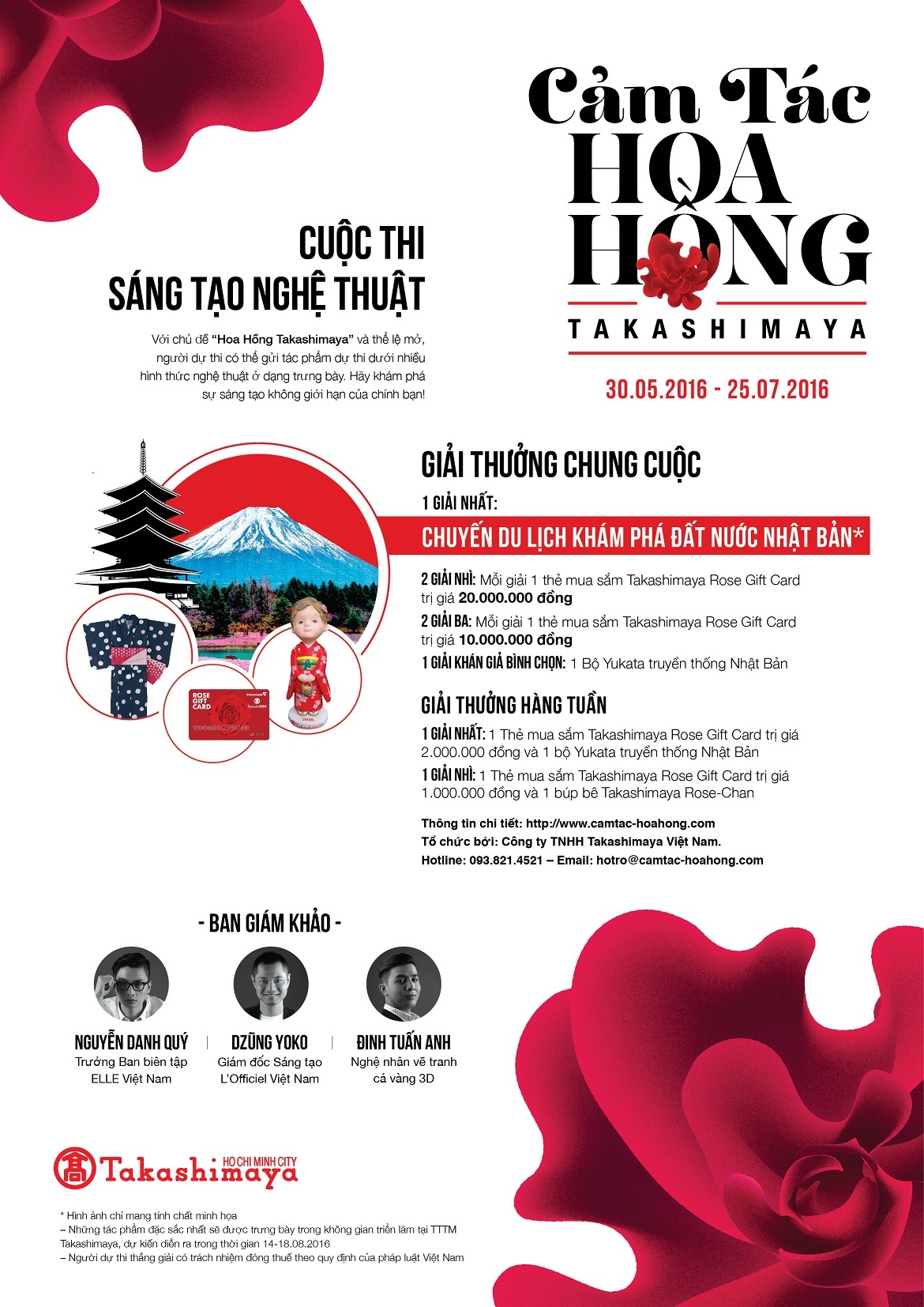 Cuoc thi Cam tac hoa hong Takashimaya anh 1