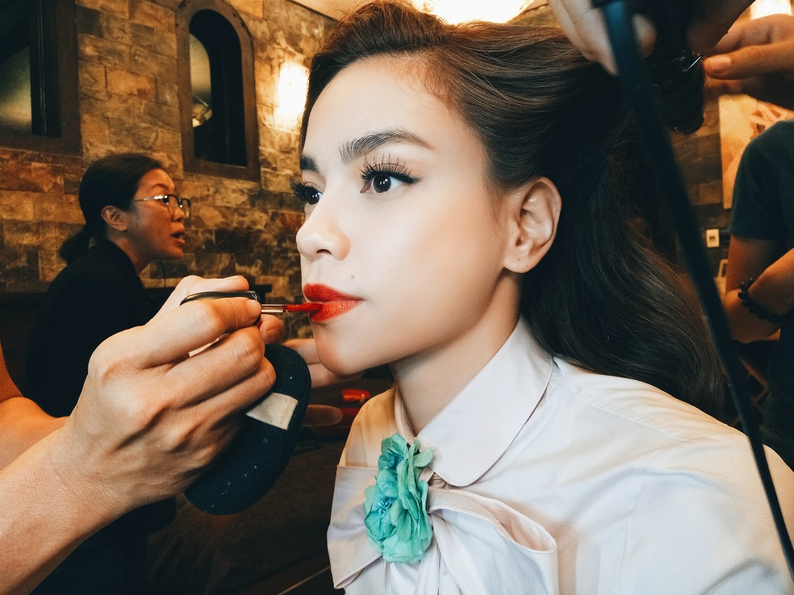 Ho Ngoc Ha trong hau truong The Face anh 3