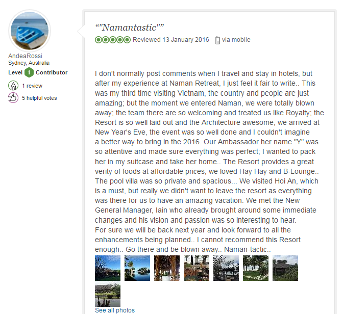 Naman Retreat dat so 1 tren TripAdvisor anh 2