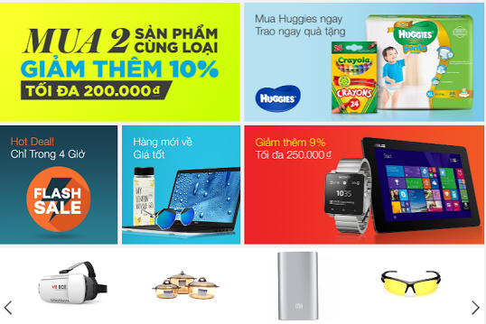 Lazada doi giao dien trang chu gon gang va de thao tac hinh anh