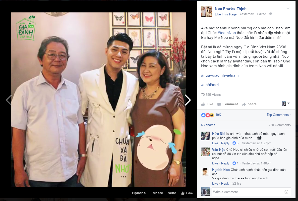 Noo Phước Thịnh và bố mẹ ảnh 2 Noo Phuoc Thinh va bo me anh 2