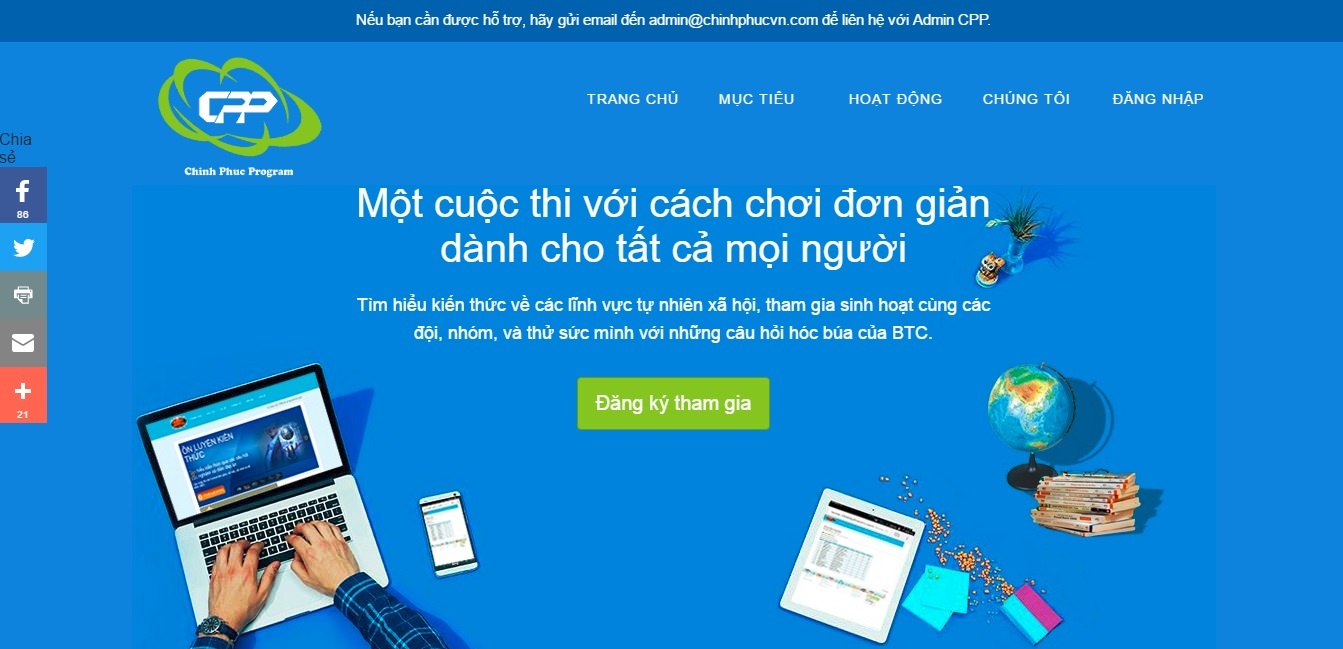 website Chinh phục Program của học sinh THCS ảnh 1 website Chinh phuc Program cua hoc sinh THCS anh 1