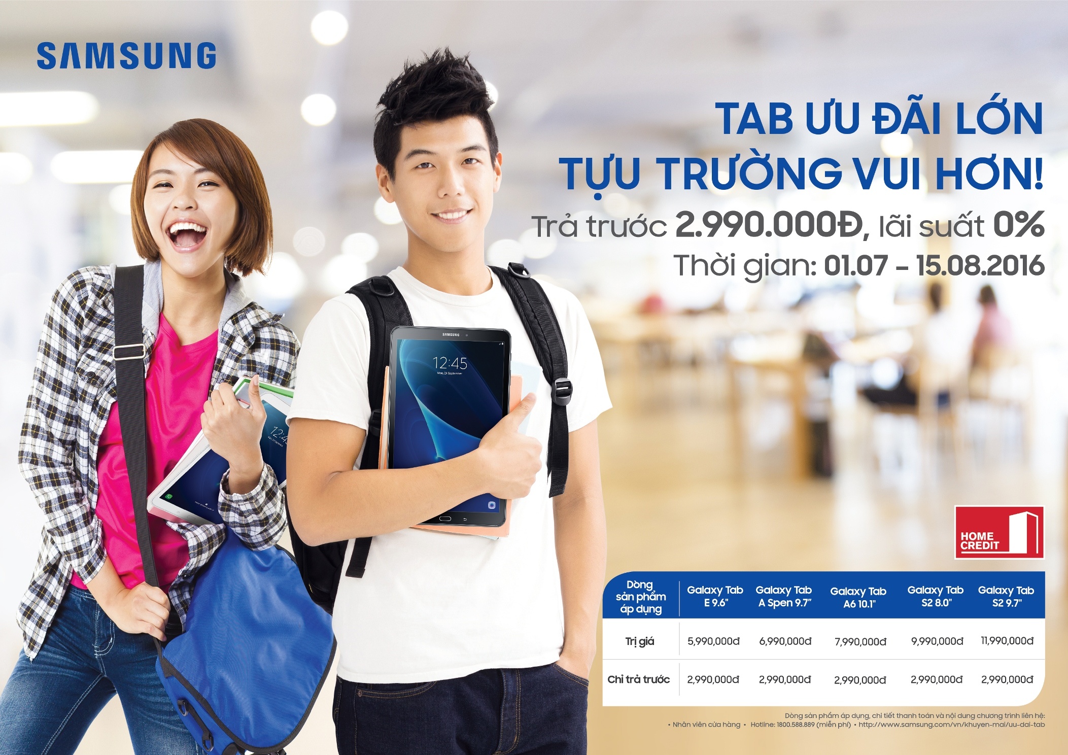 Samsung uu dai tra gop 0% san pham Galaxy Tab A6 10,1 inch hinh anh