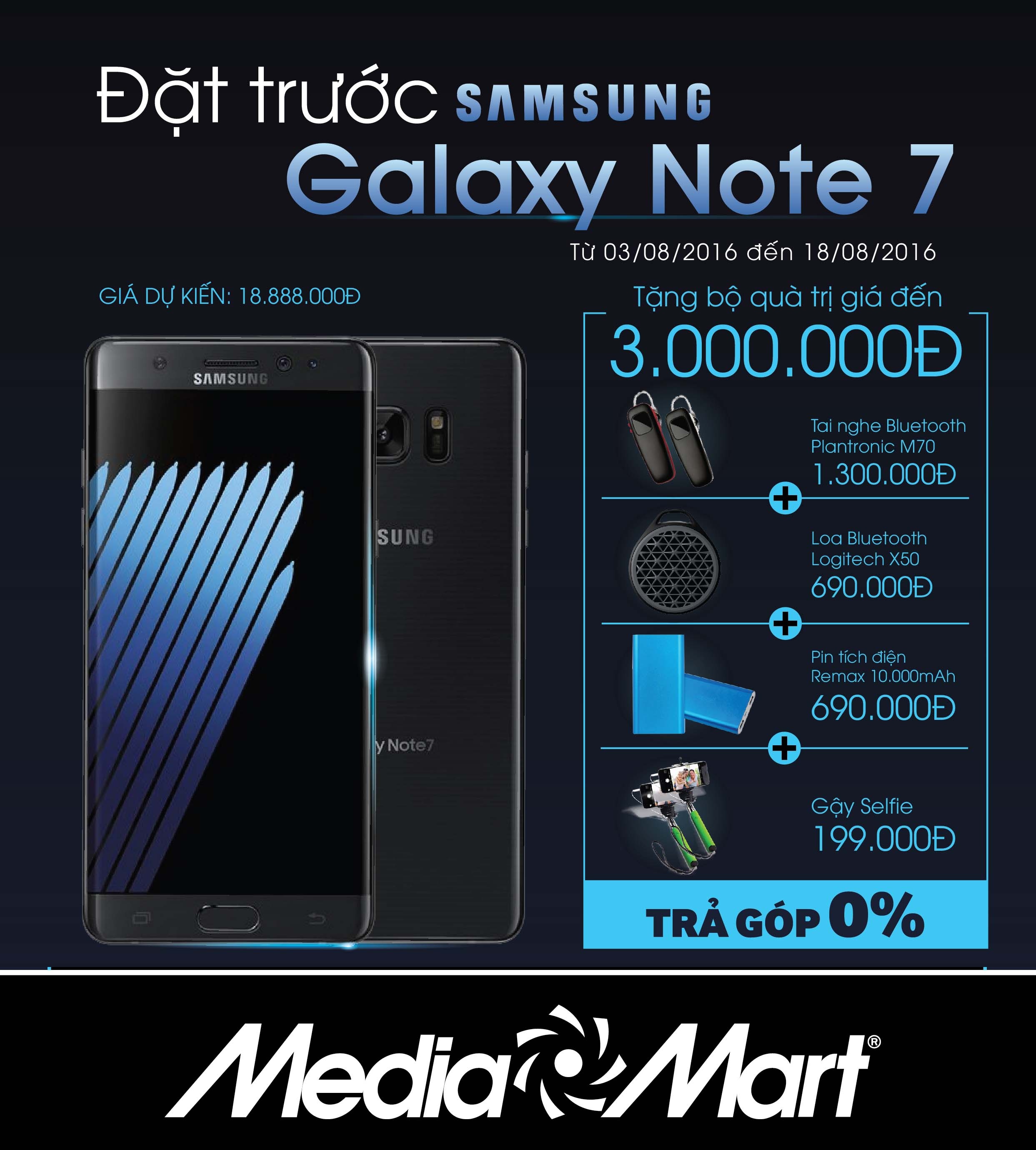 đặt trước Galaxy Note 7 tại Media Mart ảnh 1 dat truoc Galaxy Note 7 tai Media Mart anh 1