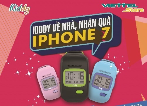 Co hoi trung iPhone 7 khi mua dong ho thong minh Kiddy hinh anh