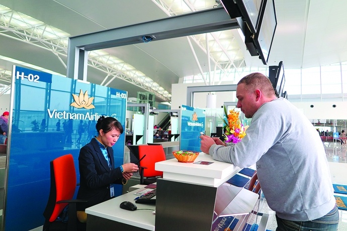 Vietnam Airlines mo check-in truc tuyen tai san bay Nhat hinh anh