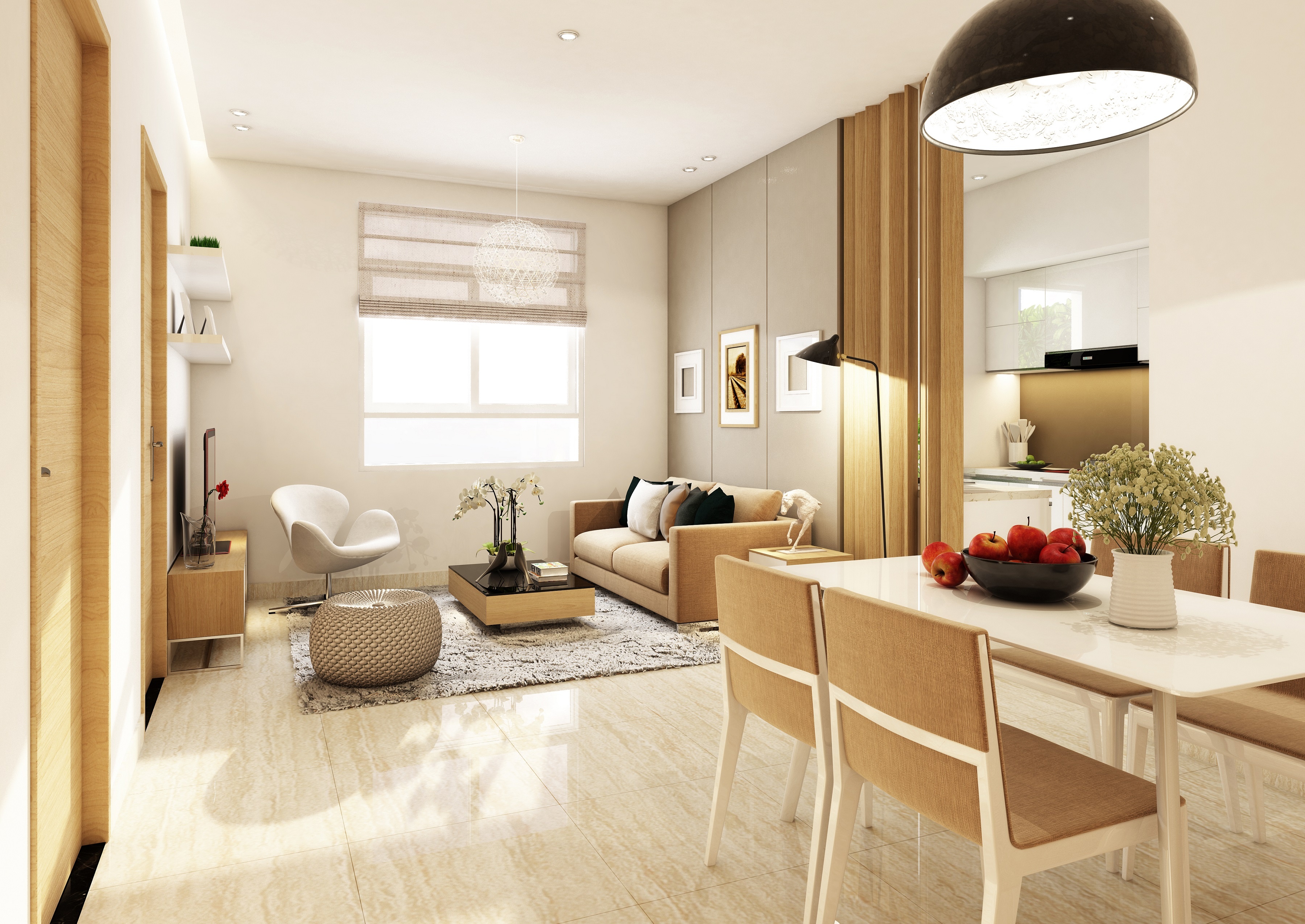 Cach tan dung van phong lam noi o cho 4 nguoi hinh anh