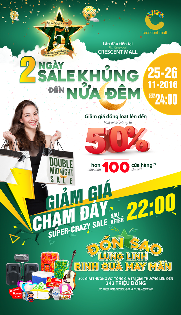 Crescent Mall,  Sale khung den nua dem anh 1