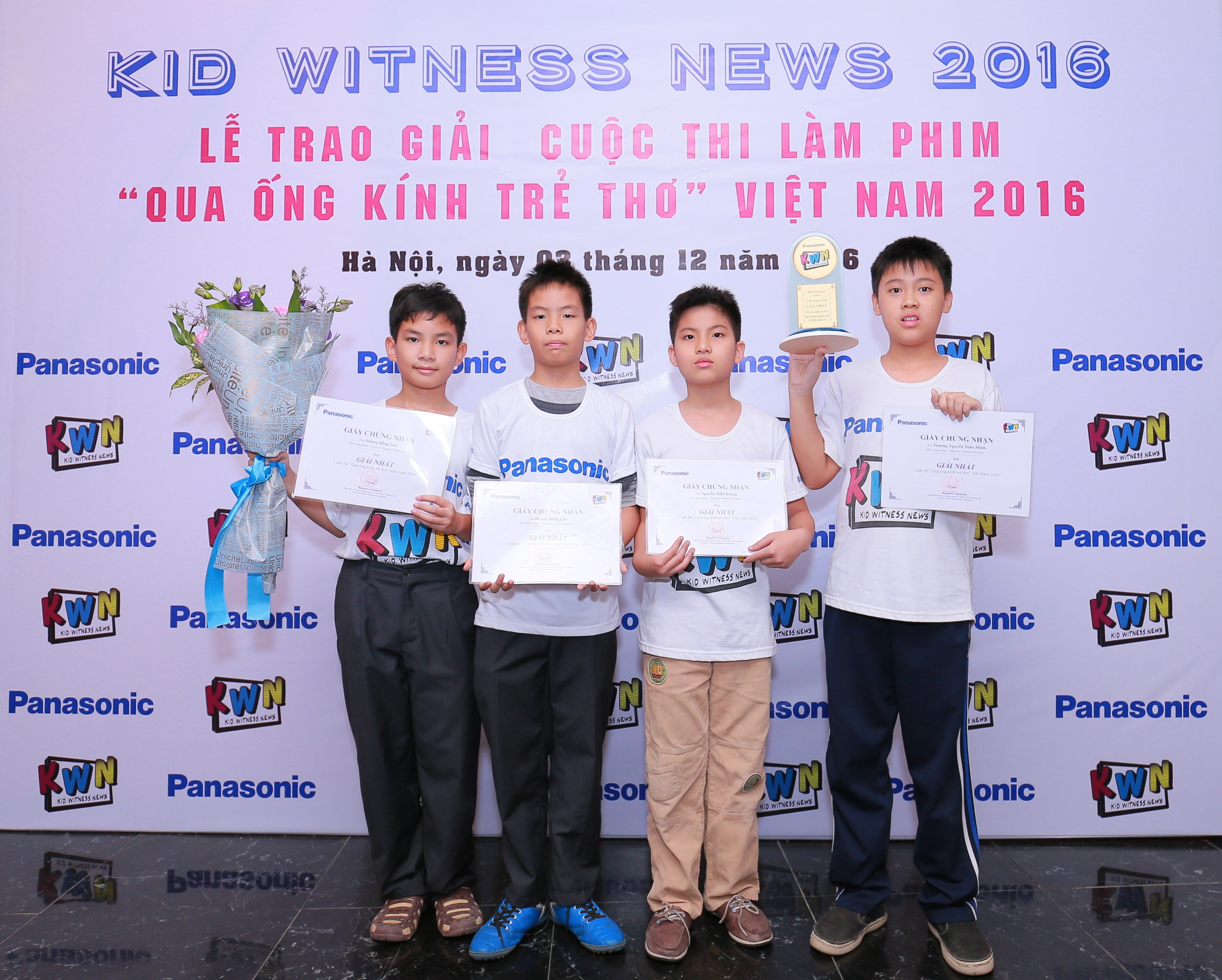 Hoc sinh tieu hoc, trung hoc o Ha Noi thi tai lam phim ngan hinh anh