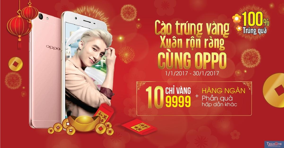 100% the cao trung thuong khi mua Oppo tai TechOne hinh anh
