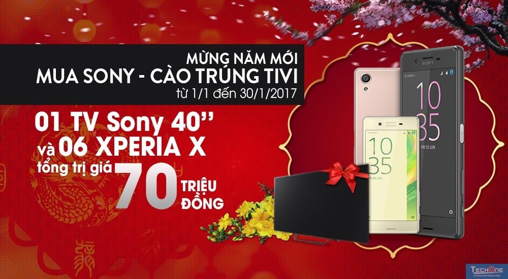 Mua dien thoai Sony, co hoi trung TV 40 inch tai TechOne hinh anh