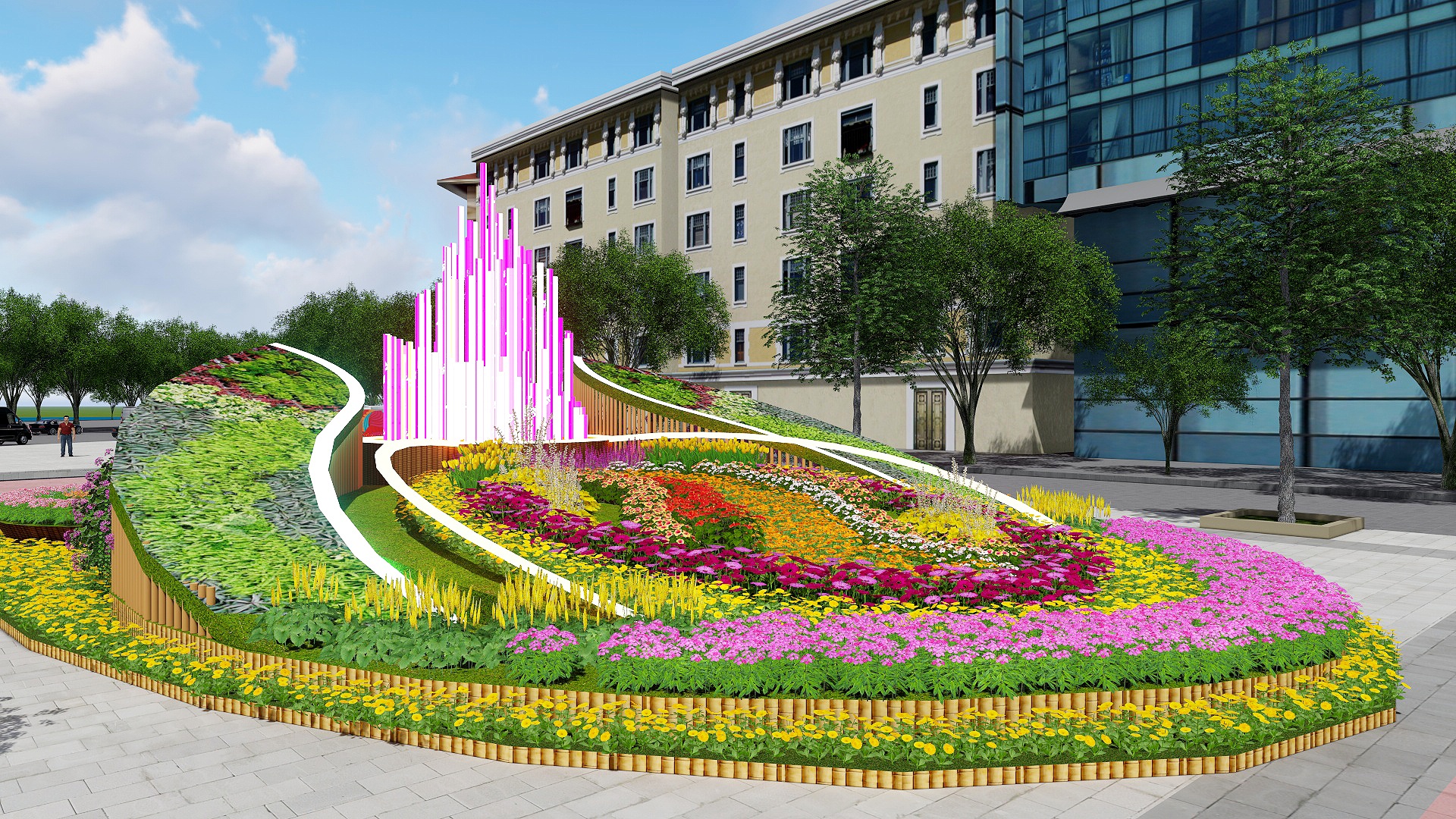 duong hoa Nguyen Hue su dung hieu ung anh sang 3D anh 3