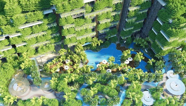 Flamingo mo ban toa nha 50.000 cay xanh Forest In The Sky hinh anh