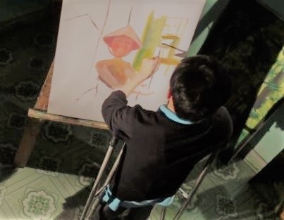 Chang hoa si khuyet tat 15 nam ve tuong lai tu nhung con dau hinh anh