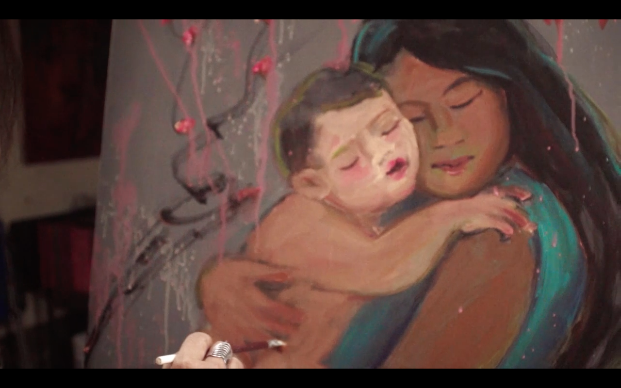 Clip me don than an Tet xa con lay dong dan mang hinh anh