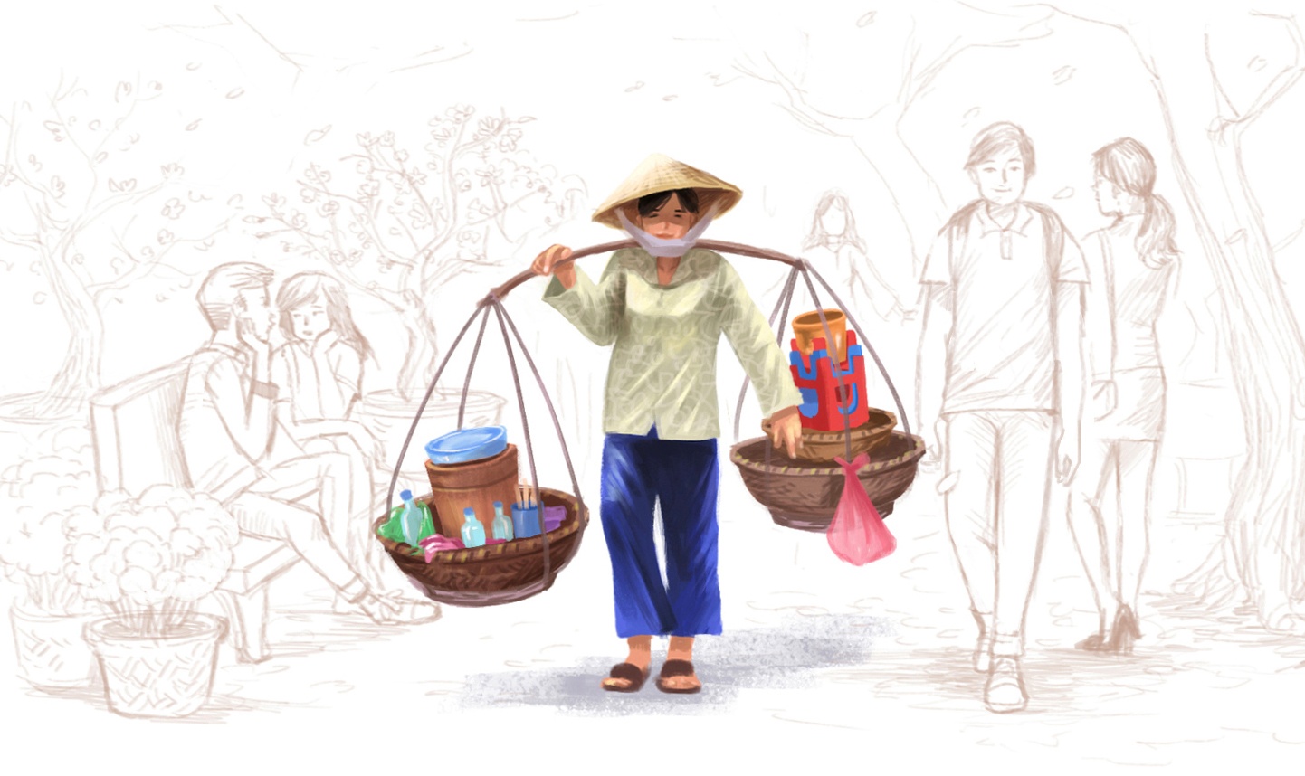 Bo tranh 'Nhung cai Tet rat khac' khien ban chi muon ve nha hinh anh