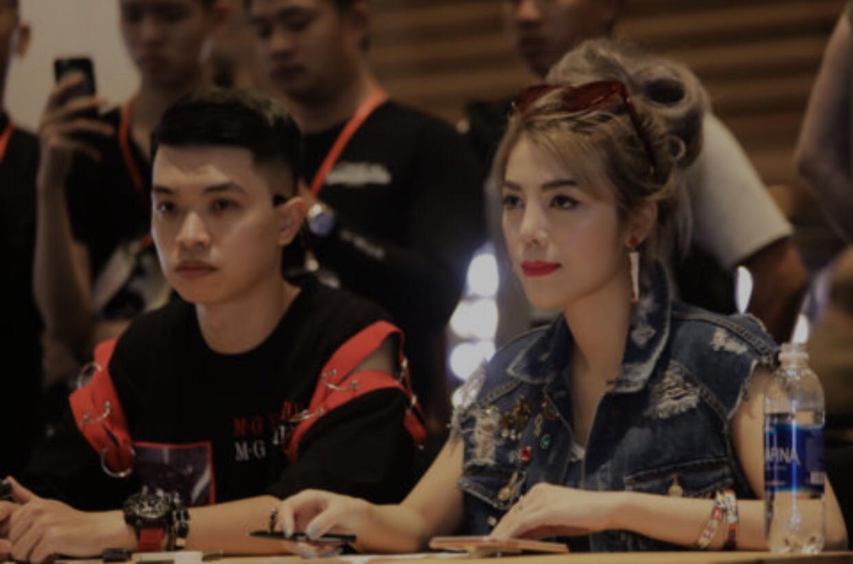 Nha thiet ke Claret Giang Le casting dan Next Top Model cho BST moi hinh anh