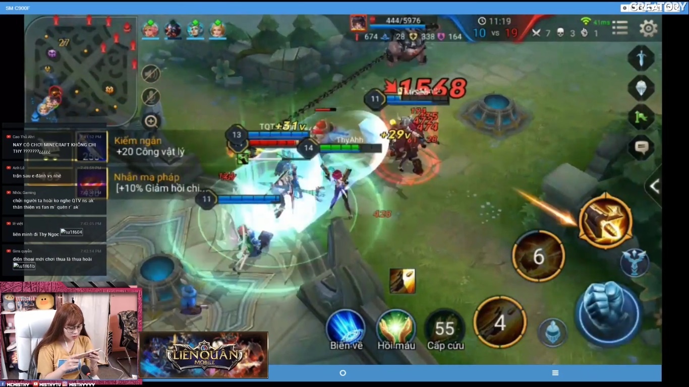 streaming e-Sports bang Galaxy C9 Pro anh 1