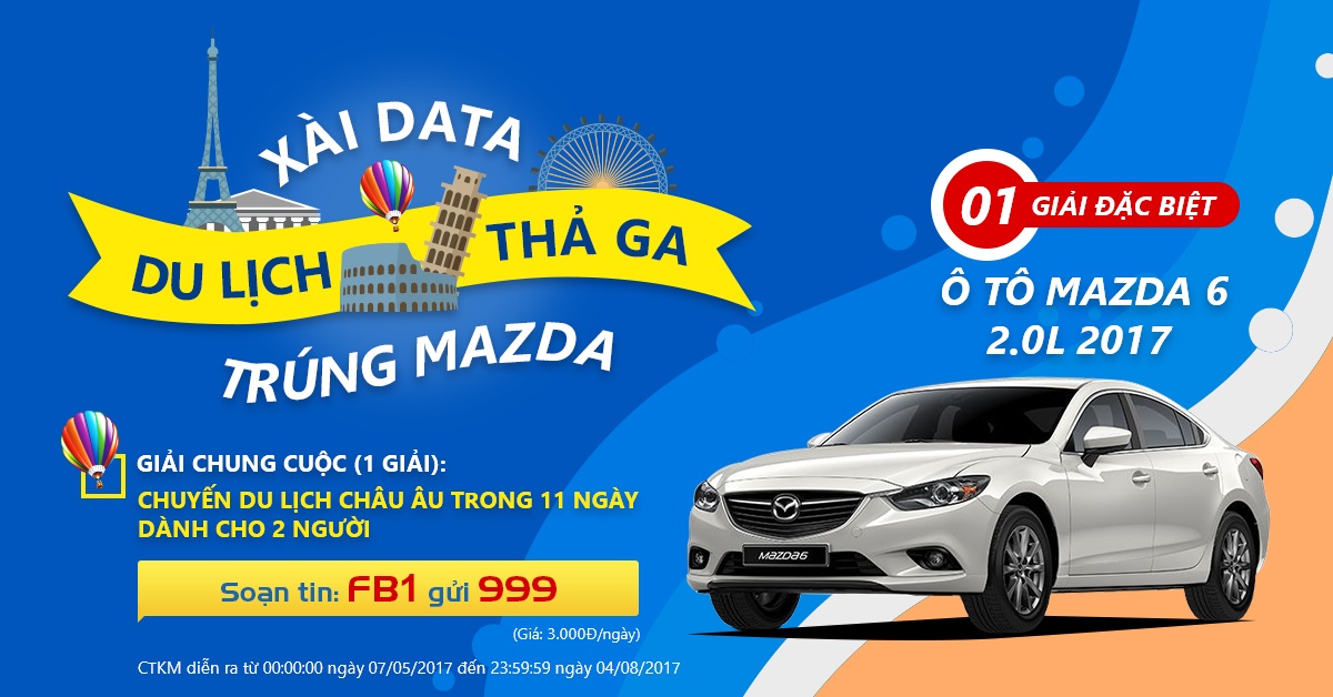 Gioi tre san lung goi Facebook Data 3.000 dong/ngay de gianh Mazda 6 hinh anh