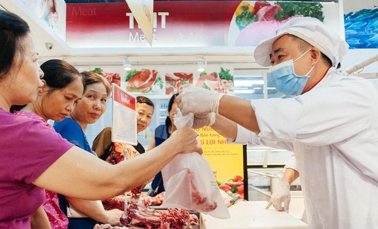 Vinmart ban thit heo khong loi nhuan tren toan quoc hinh anh